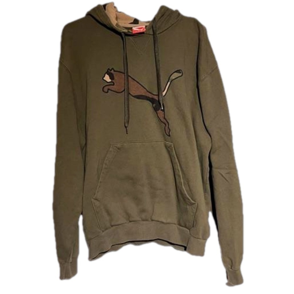 Green PUMA hooded sweater - Picture 1 of 5